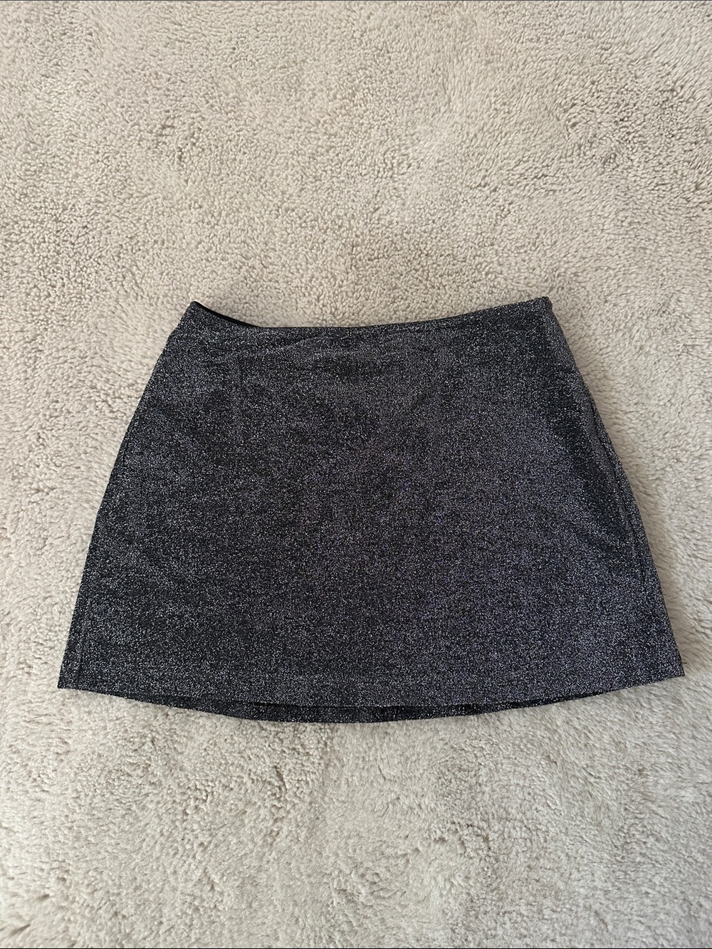 PINK Victoria's Secret Metallic Black Mini Skirt